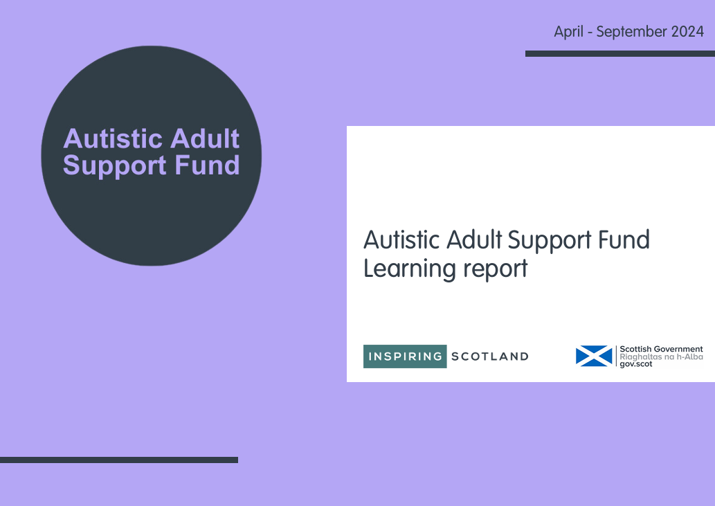 Autistic Adult Support Fund learning report 2024 cover page